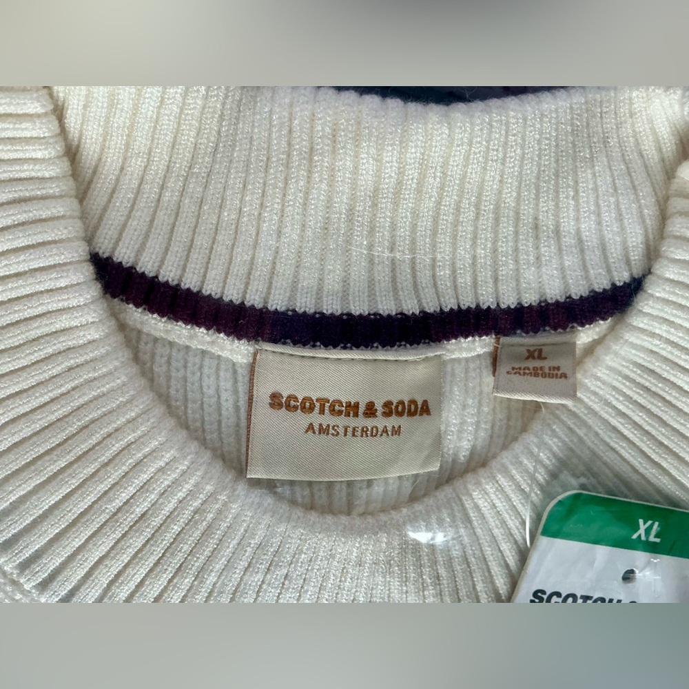 Scotch & Soda Cream Multi-Stripe Sweater – XL – NWT - Picture 6 of 6